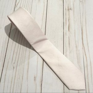 THE TIE BAR Pink Linen and Silk Tie